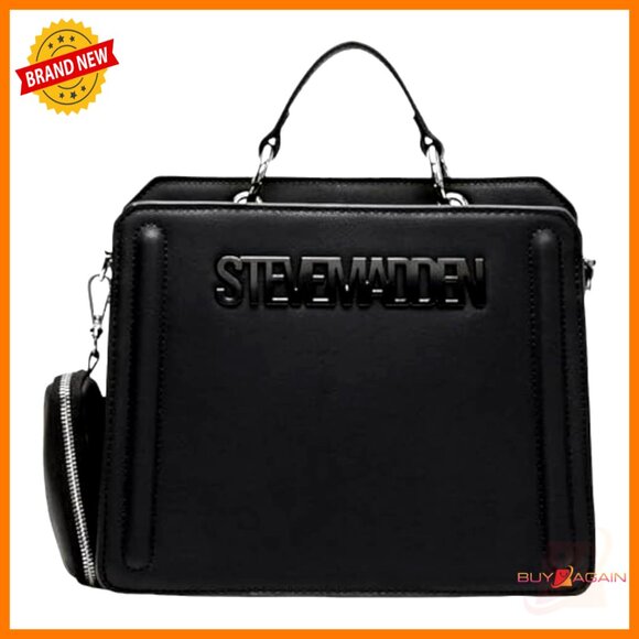 Handbags - Convertible Crossbody Bag with Removable Strap, Vegan Leather, 2 Compartments